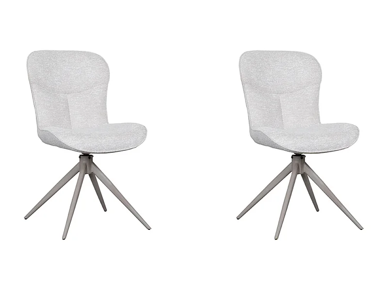 Silla de comedor Thorben - Natural - Tela - Juego de 2