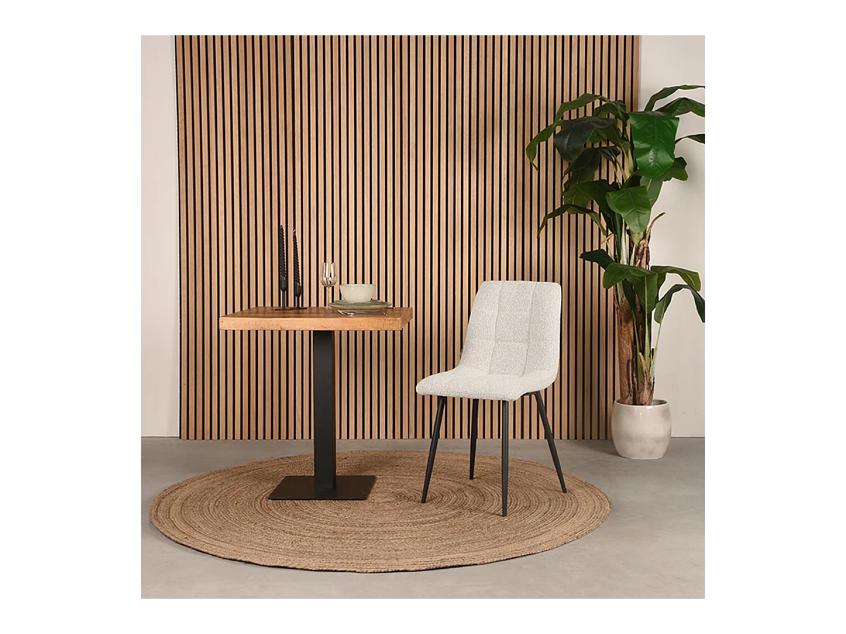 Esszimmerstuhl Juul 54x45x89 cm - Natur - Stoff - 2er-Set