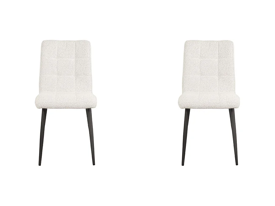 Chaise de salle à manger Juul 54x45x89 cm - Naturel - Tissu - Lot de 2
