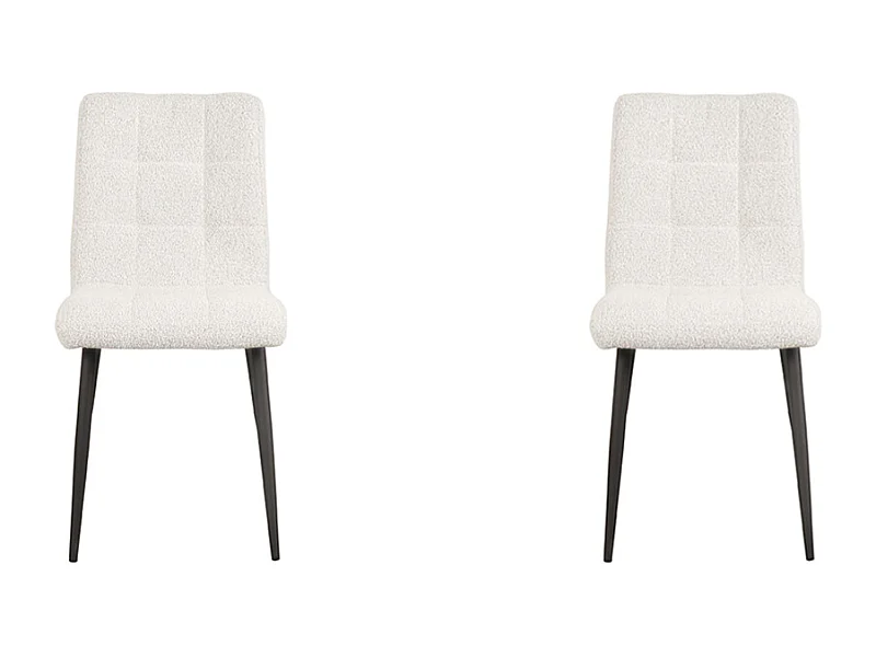 Chaise de salle à manger Juul 54x45x89 cm - Naturel - Tissu - Lot de 2