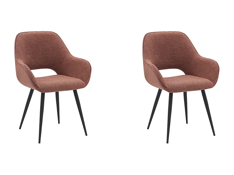 Eetkamerstoel Fer - Terra - Boucle - set van 2