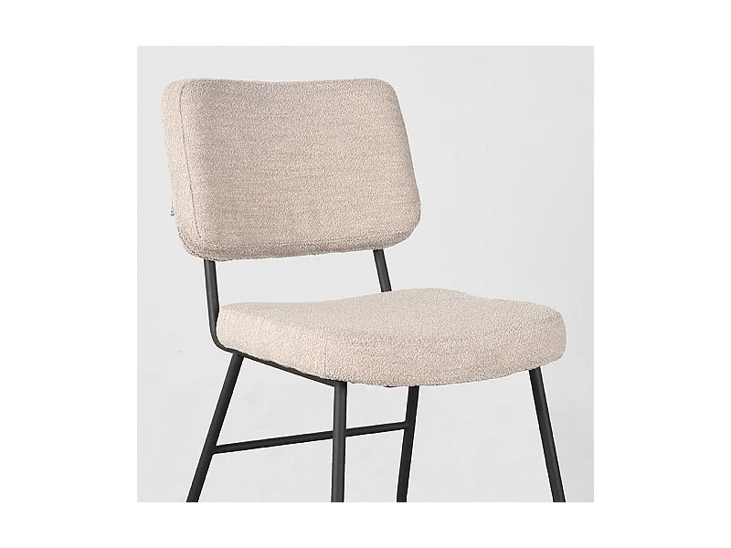Chaise de salle à manger Noah - Naturel - Boucle - lot de 2