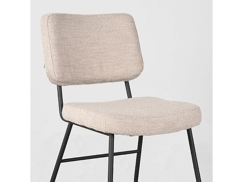 Chaise de salle à manger Noah - Naturel - Boucle - lot de 2