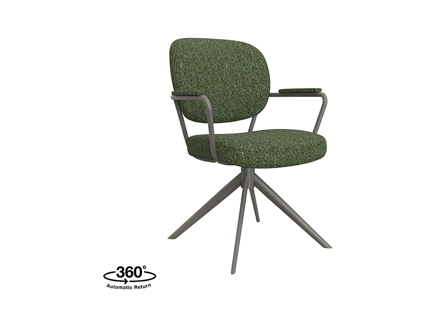Chaise de salle à manger Basel - Forest - Boucle - lot de 2