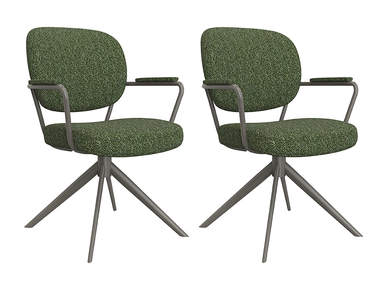 Chaise de salle à manger Basel - Forest - Boucle - lot de 2