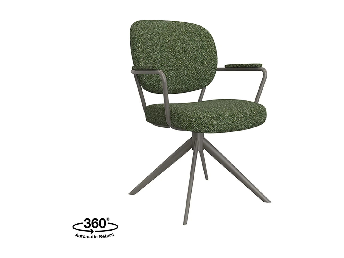 Chaise de salle à manger Basel - Forest - Boucle - lot de 2