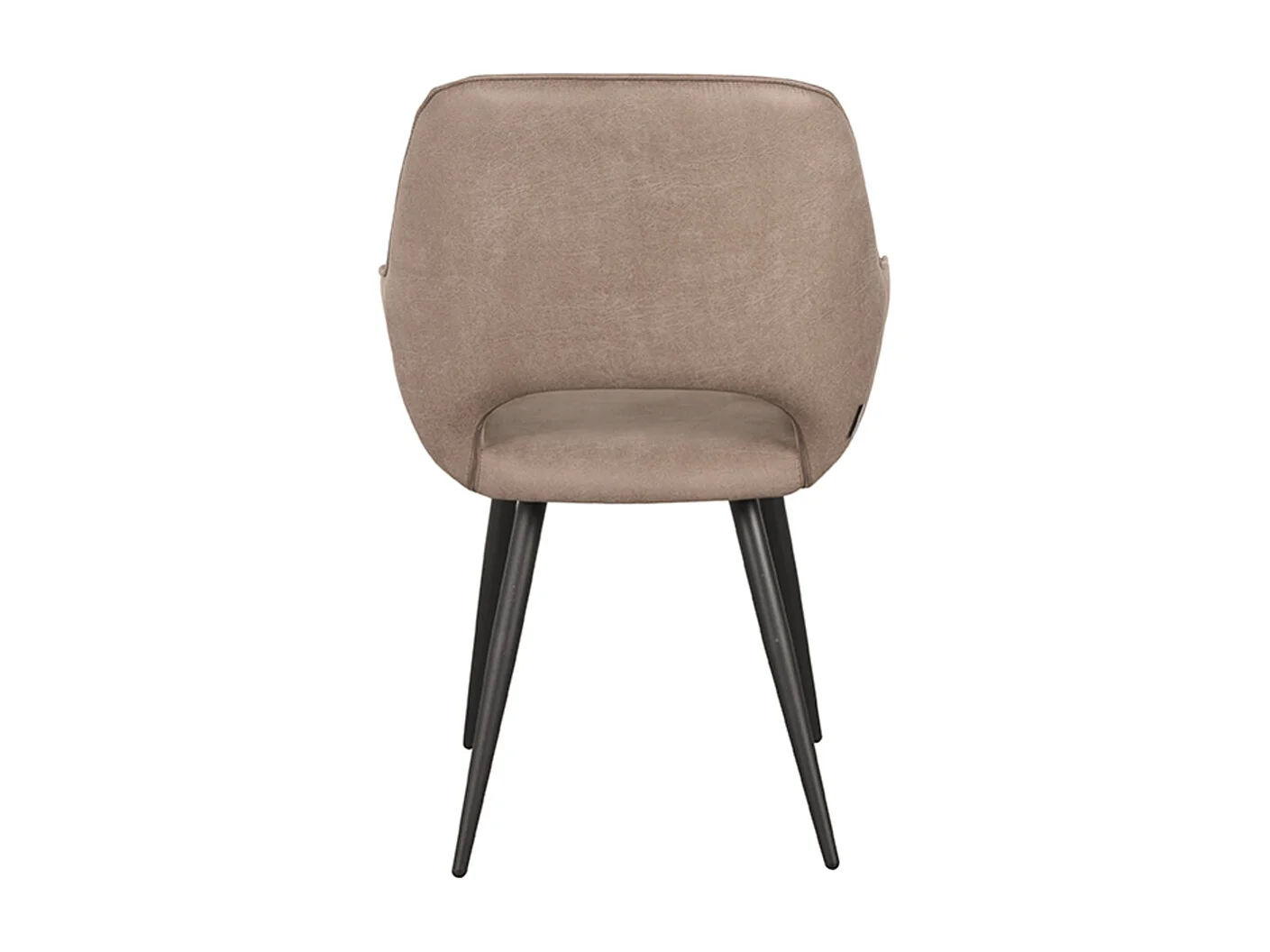 Chaise de salle à manger Fer - Taupe - Micro Suede - lot de 2