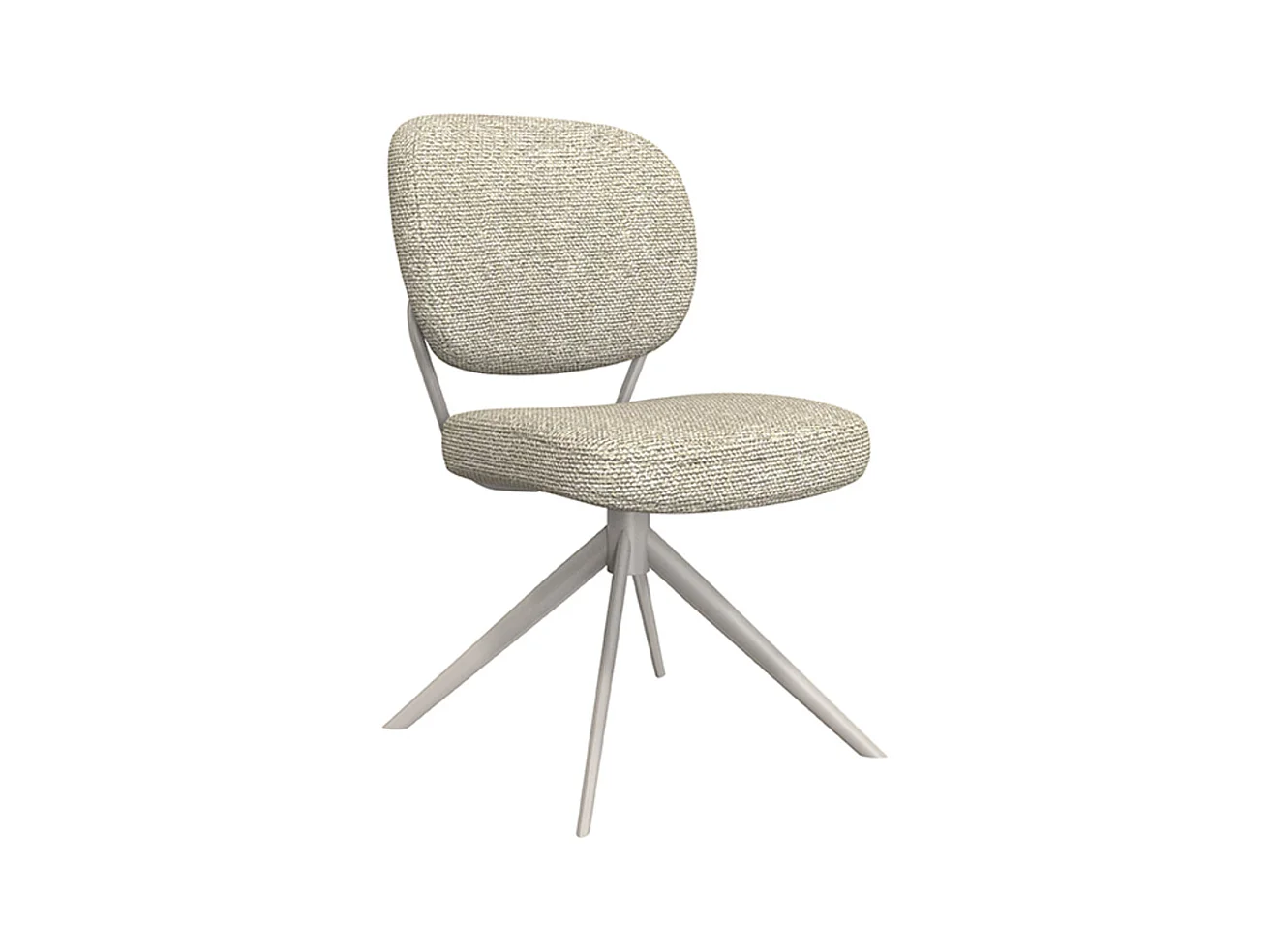 Chaise de salle à manger Geneva - Naturel - Boucle - lot de 2