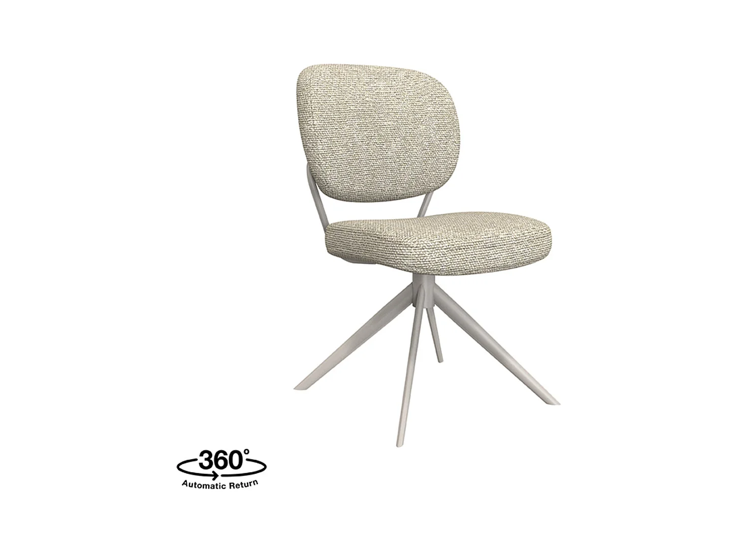 Chaise de salle à manger Geneva - Naturel - Boucle - lot de 2