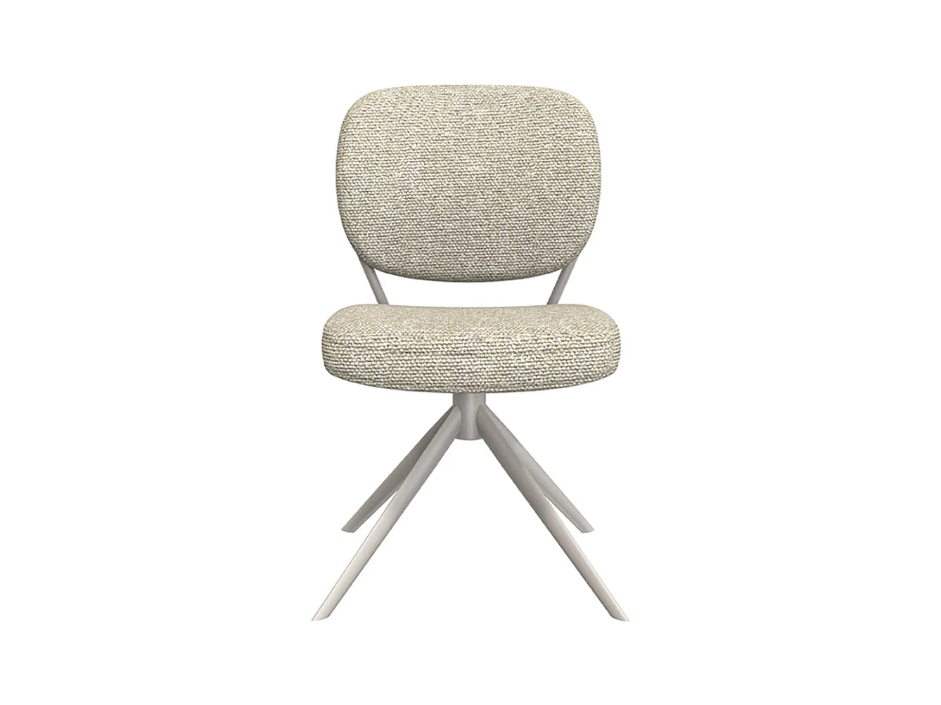 Chaise de salle à manger Geneva - Naturel - Boucle - lot de 2