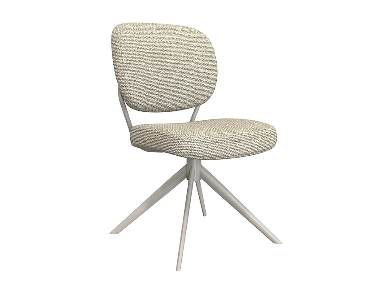 Chaise de salle à manger Geneva - Naturel - Boucle - lot de 2