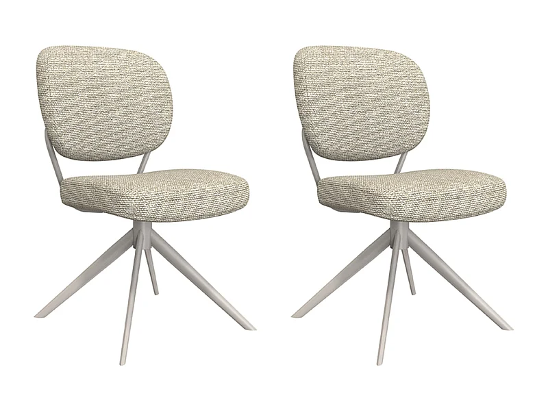 Eetkamerstoel Geneva - Naturel - Boucle - set van 2