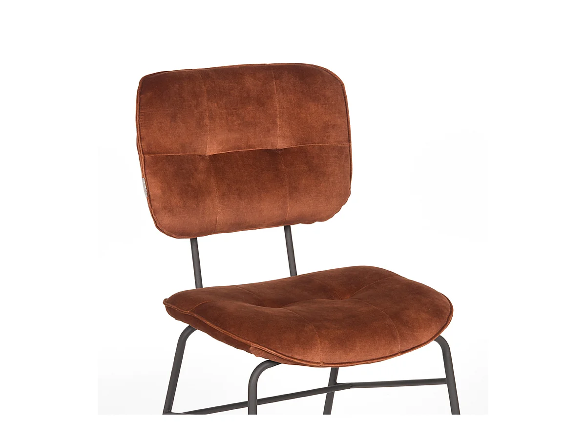 Eetkamerstoel Dez - Rust - Velours - set van 2