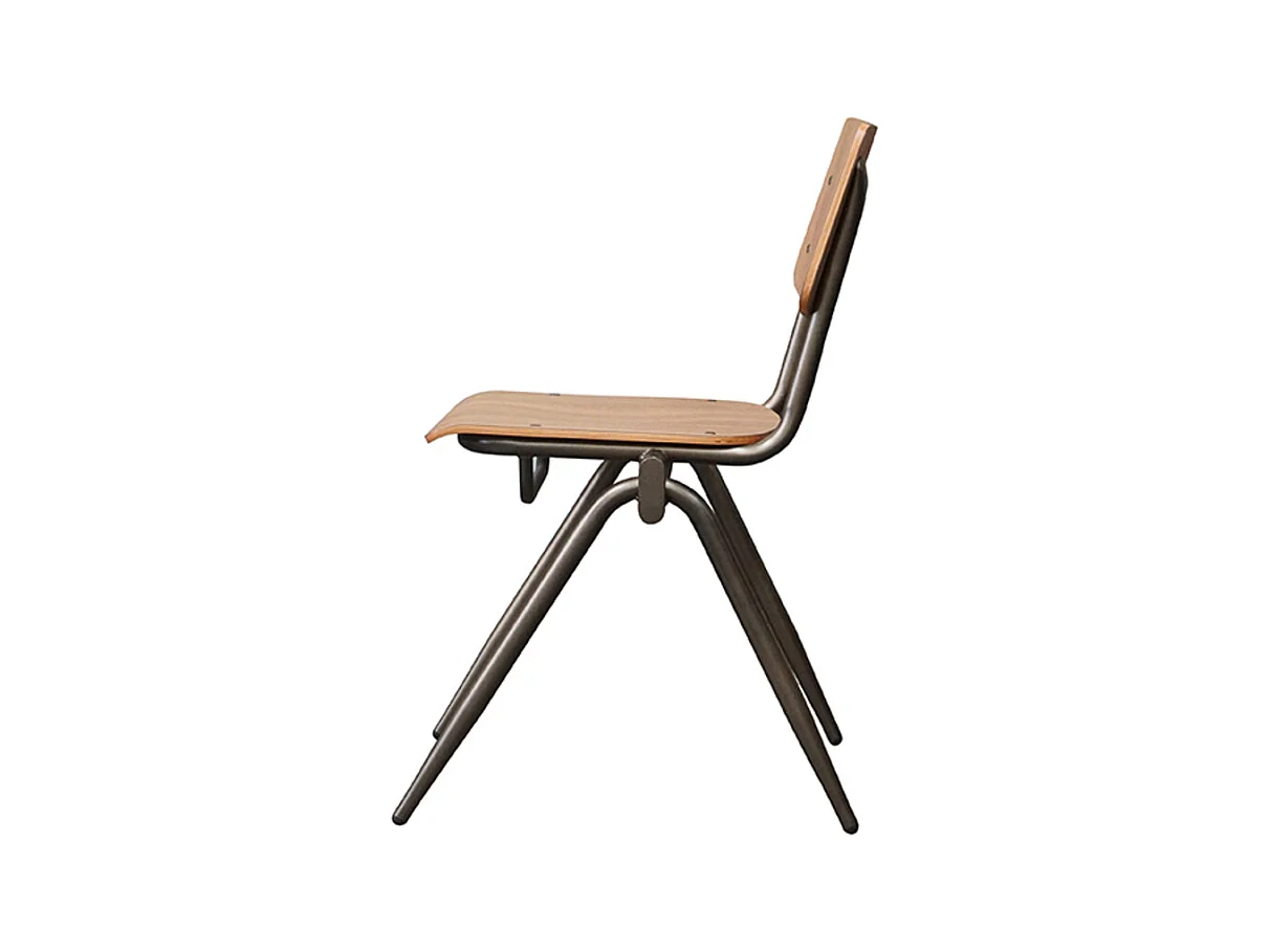 Chaise de salle à manger Solid - Marron - Bois - lot de 2