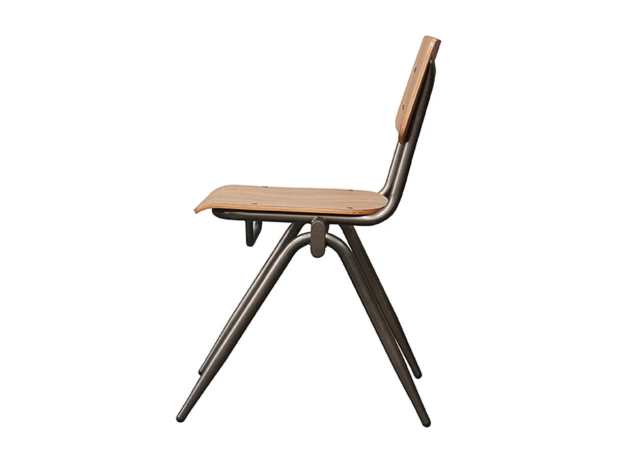 Chaise de salle à manger Solid - Marron - Bois - lot de 2