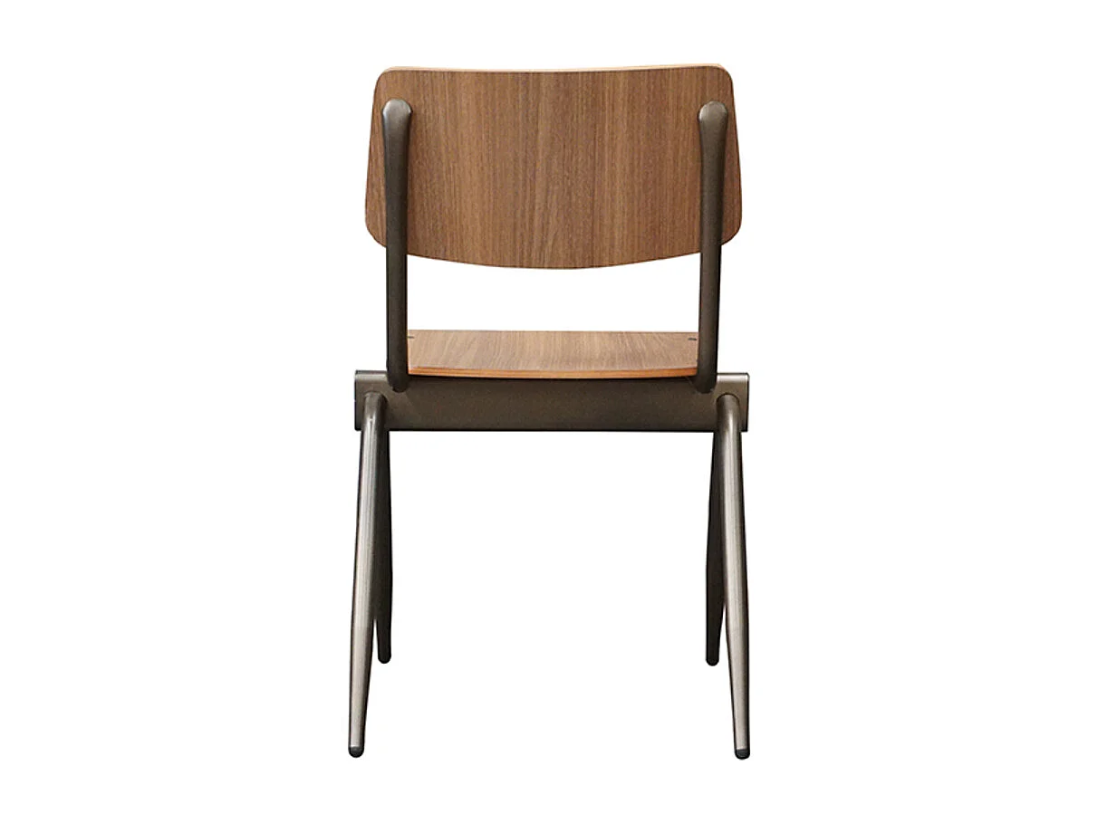 Chaise de salle à manger Solid - Marron - Bois - lot de 2