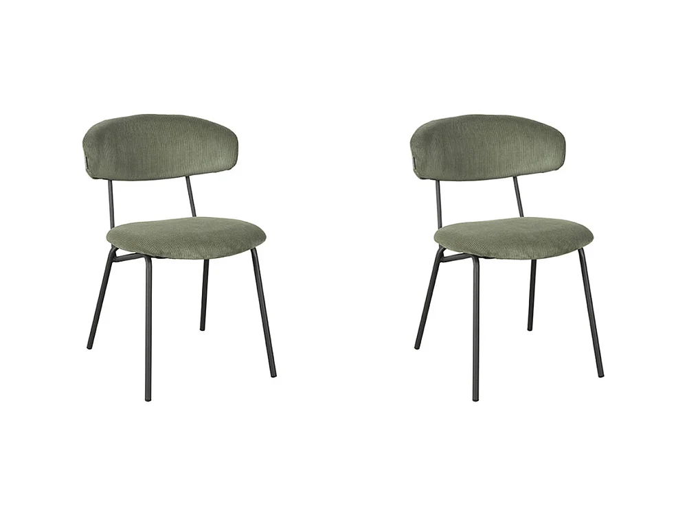 Chaise de salle à manger Zack - Forest - Ribcord - lot de 2