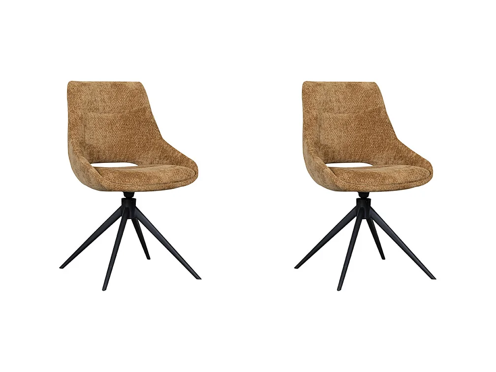 Chaise de salle à manger Marlow - Ocre - Elite - lot de 2