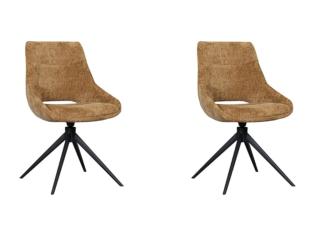 Chaise de salle à manger Marlow - Ocre - Elite - lot de 2