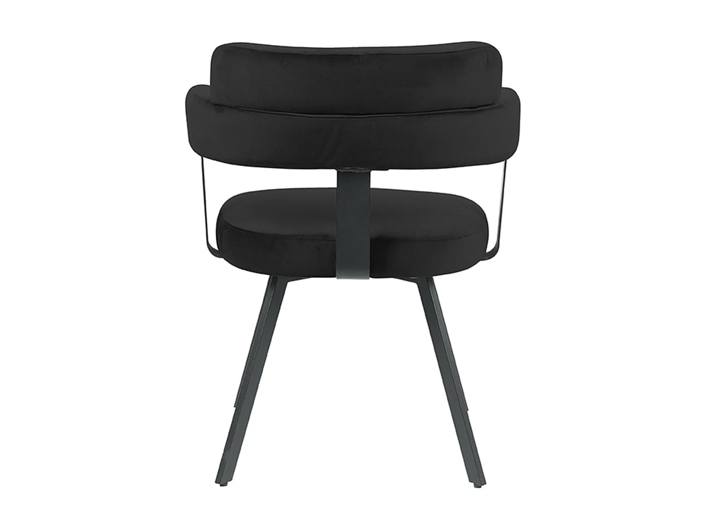 Chaise de salle à manger Bardio - Noir - Velours - Lot de 2