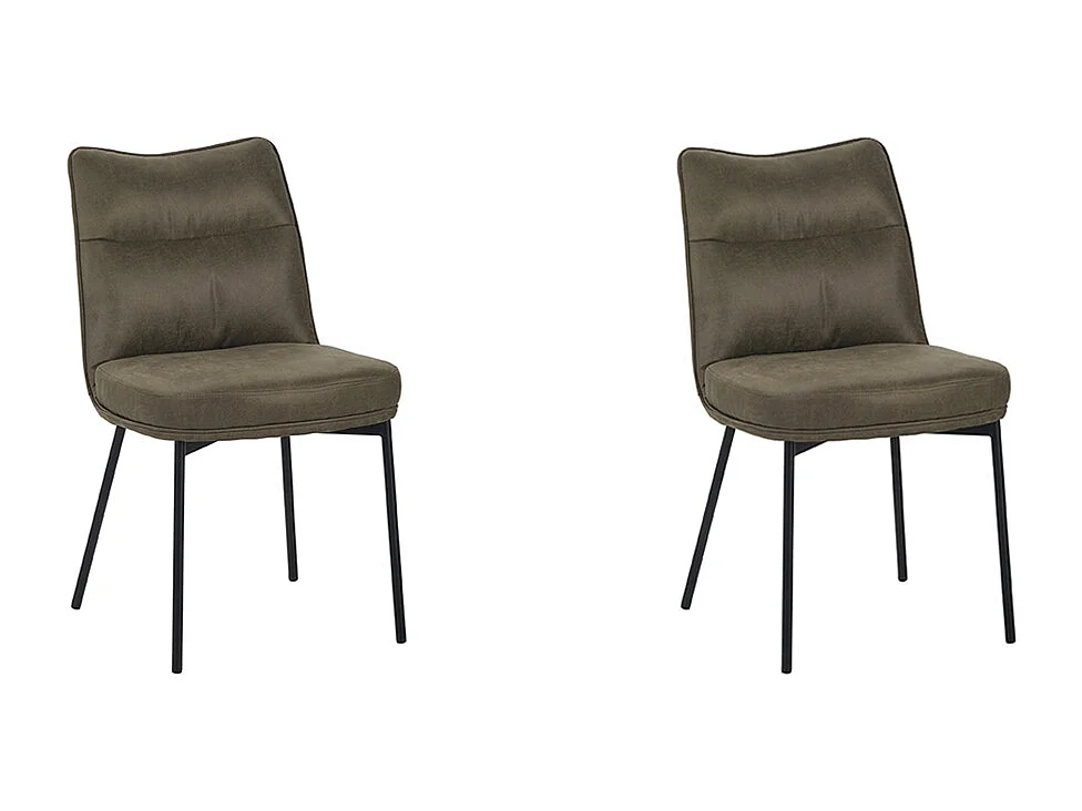 Chaise de salle à manger Lennon - Mousse - Micro-daim - Lot de 2