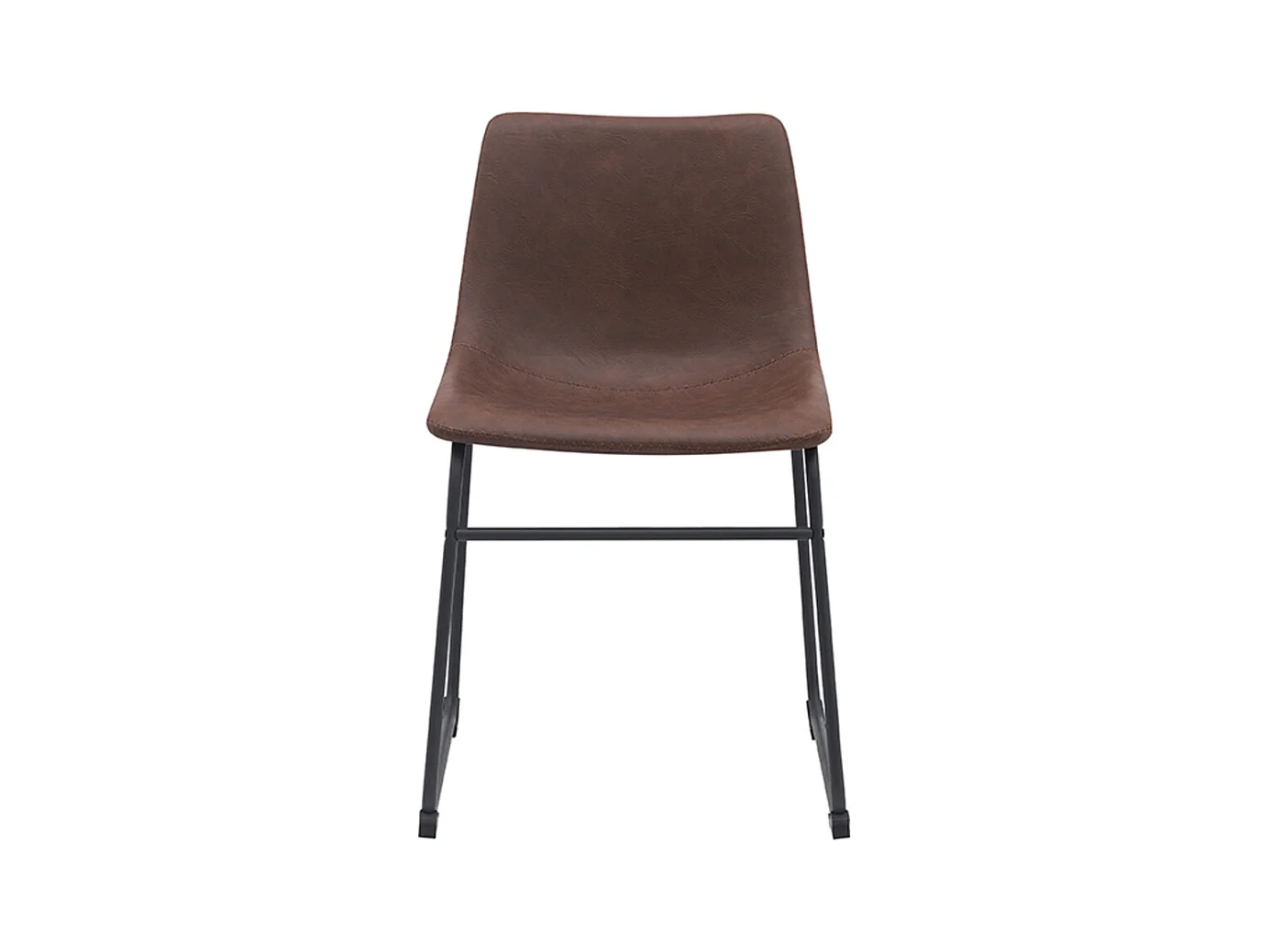 Chaise de salle à manger Risto - Marron - Cuir PU - Lot de 2