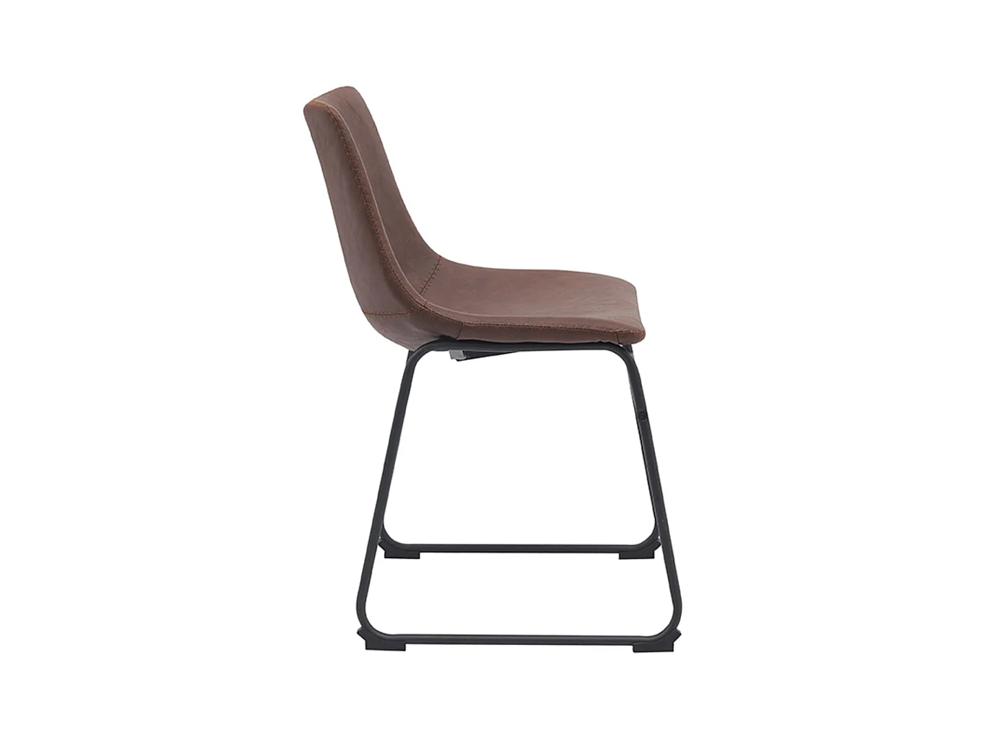 Chaise de salle à manger Risto - Marron - Cuir PU - Lot de 2