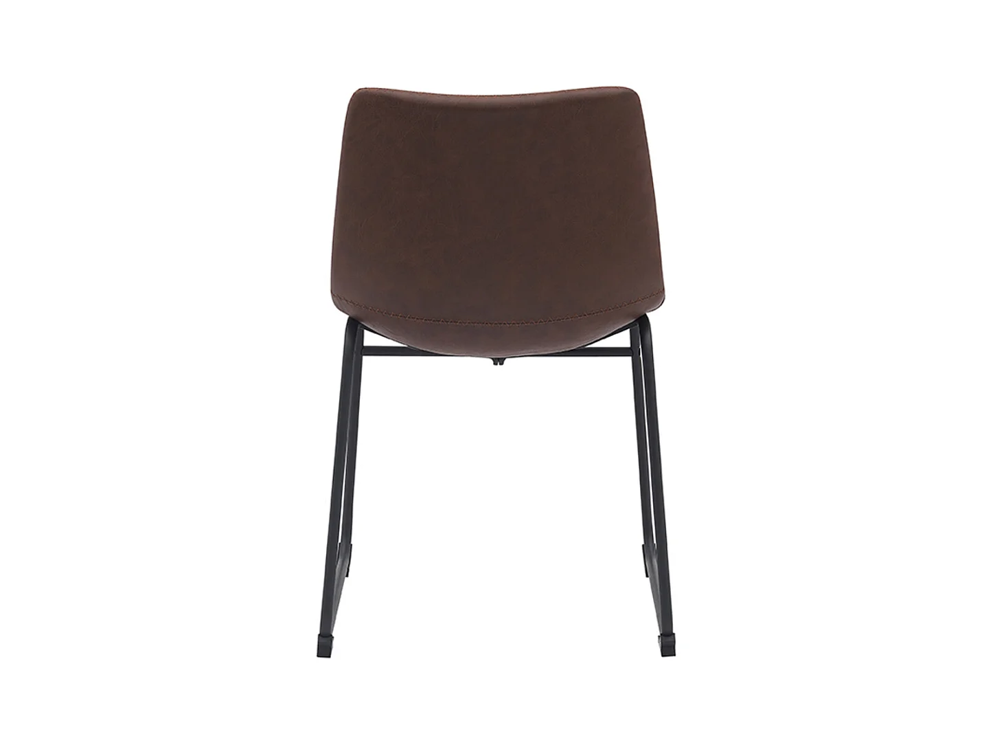 Chaise de salle à manger Risto - Marron - Cuir PU - Lot de 2