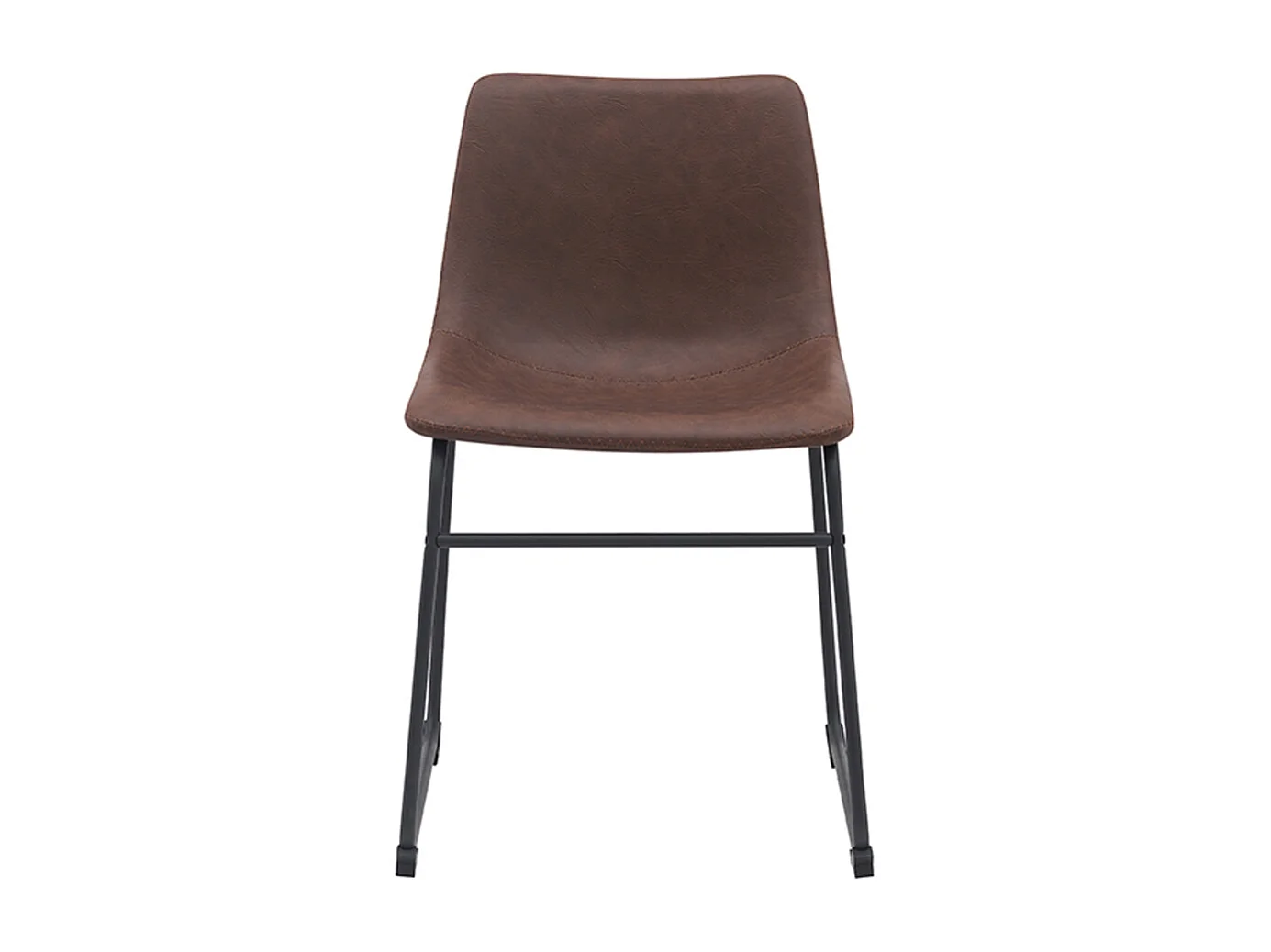 Chaise de salle à manger Risto - Marron - Cuir PU - Lot de 2