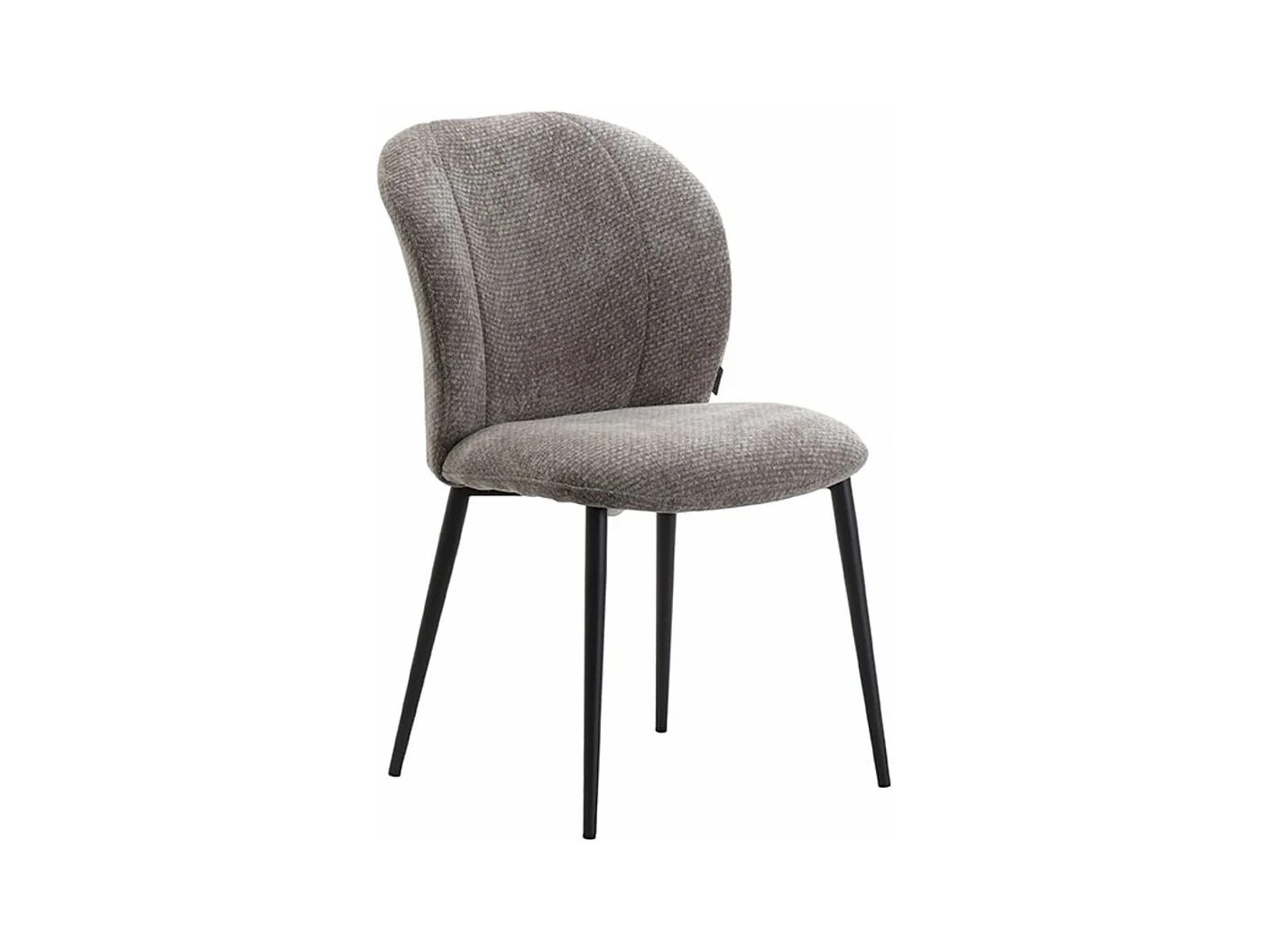 Chaise de salle à manger Vino - Pierre - Tissu - lot de 2