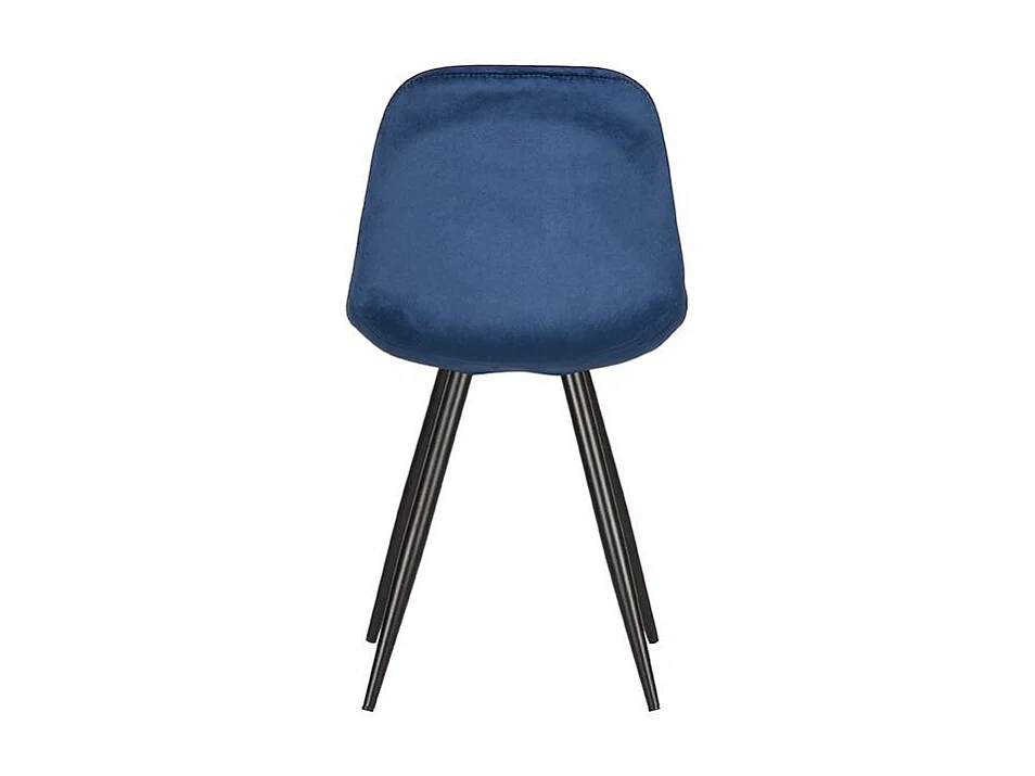 Chaise de salle à manger Capri - Bleu - Velours - Lot de 2