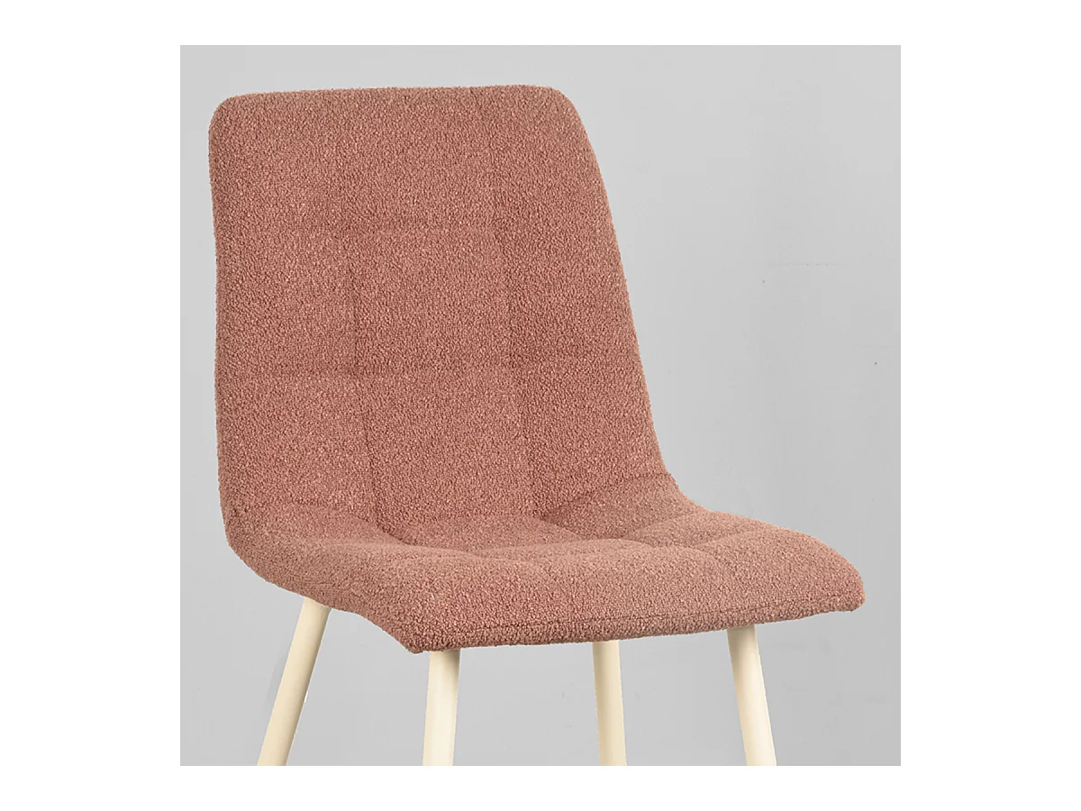 Chaise de salle à manger Nino 54x45x89 cm - Terra - Tissu - Lot de 2