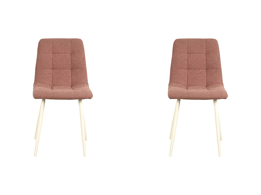 Chaise de salle à manger Nino 54x45x89 cm - Terra - Tissu - Lot de 2