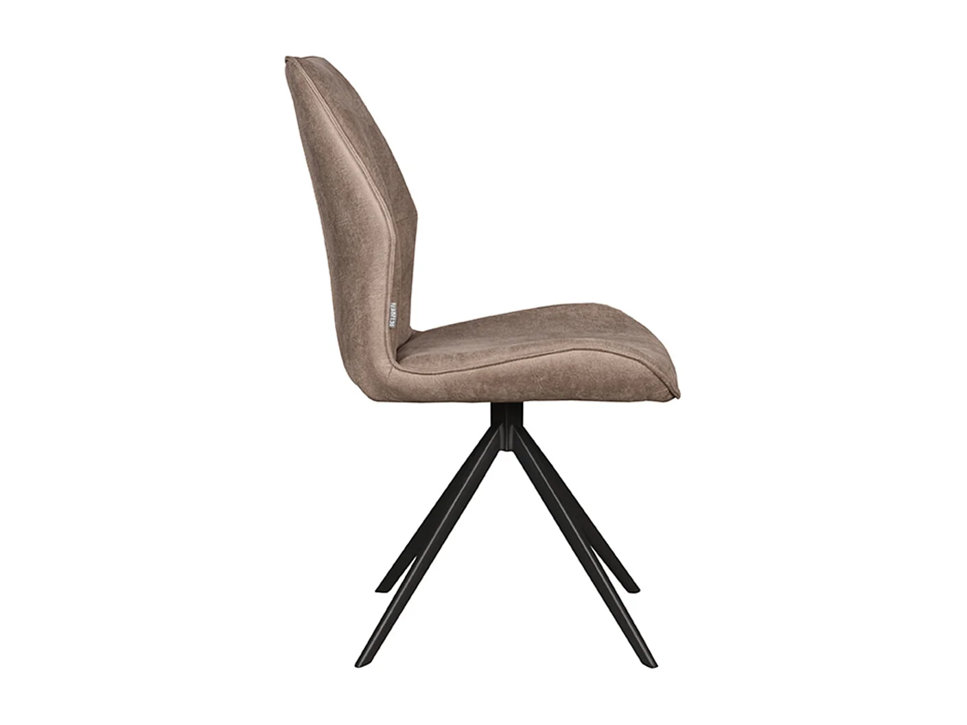 Chaise de salle à manger Comfy - Taupe - Micro Suede - Base noire - 64 x 48 cm - lot de 2