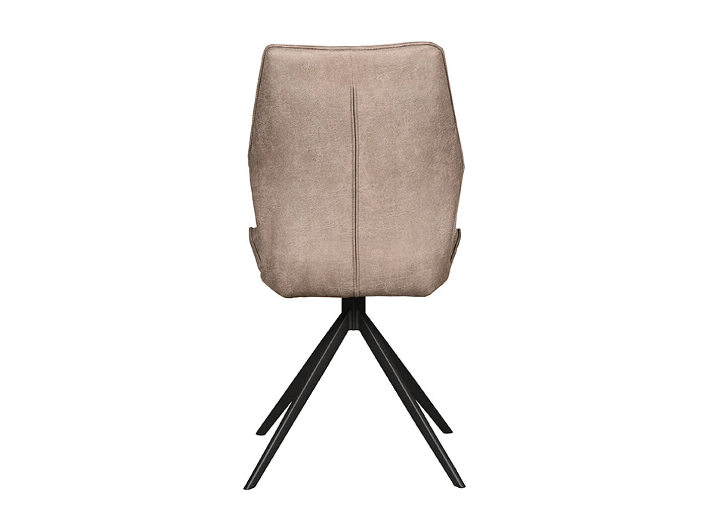 Chaise de salle à manger Comfy - Taupe - Micro Suede - Base noire - 64 x 48 cm - lot de 2