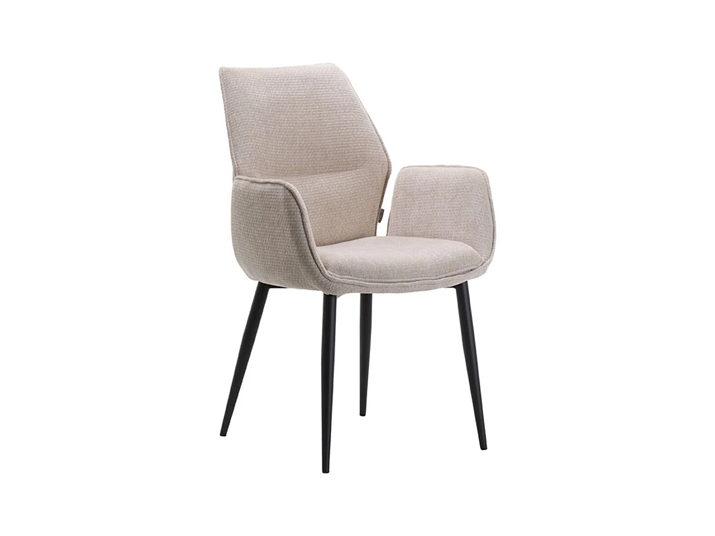 Eetkamerstoel Morris - Naturel - Stof - set van 2