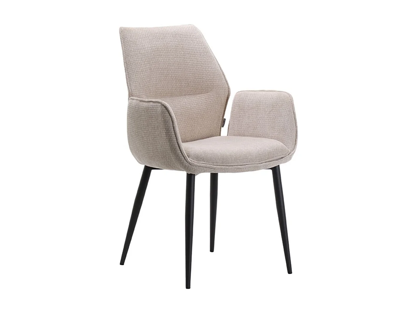 Chaise de salle à manger Morris - Naturel - Tissu - Lot de 2