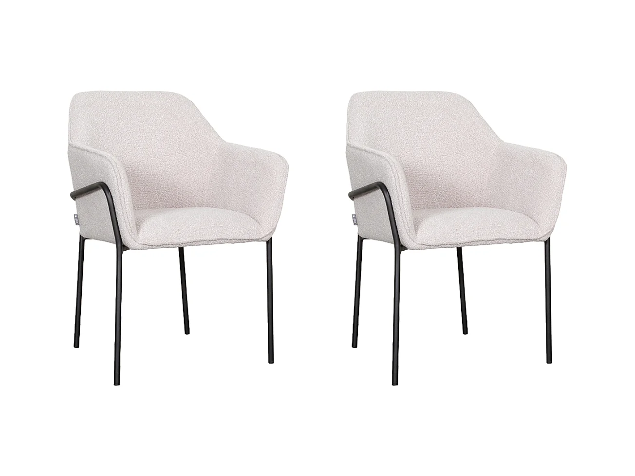 Chaise de salle à manger Dexter - Naturel - Boucle - lot de 2