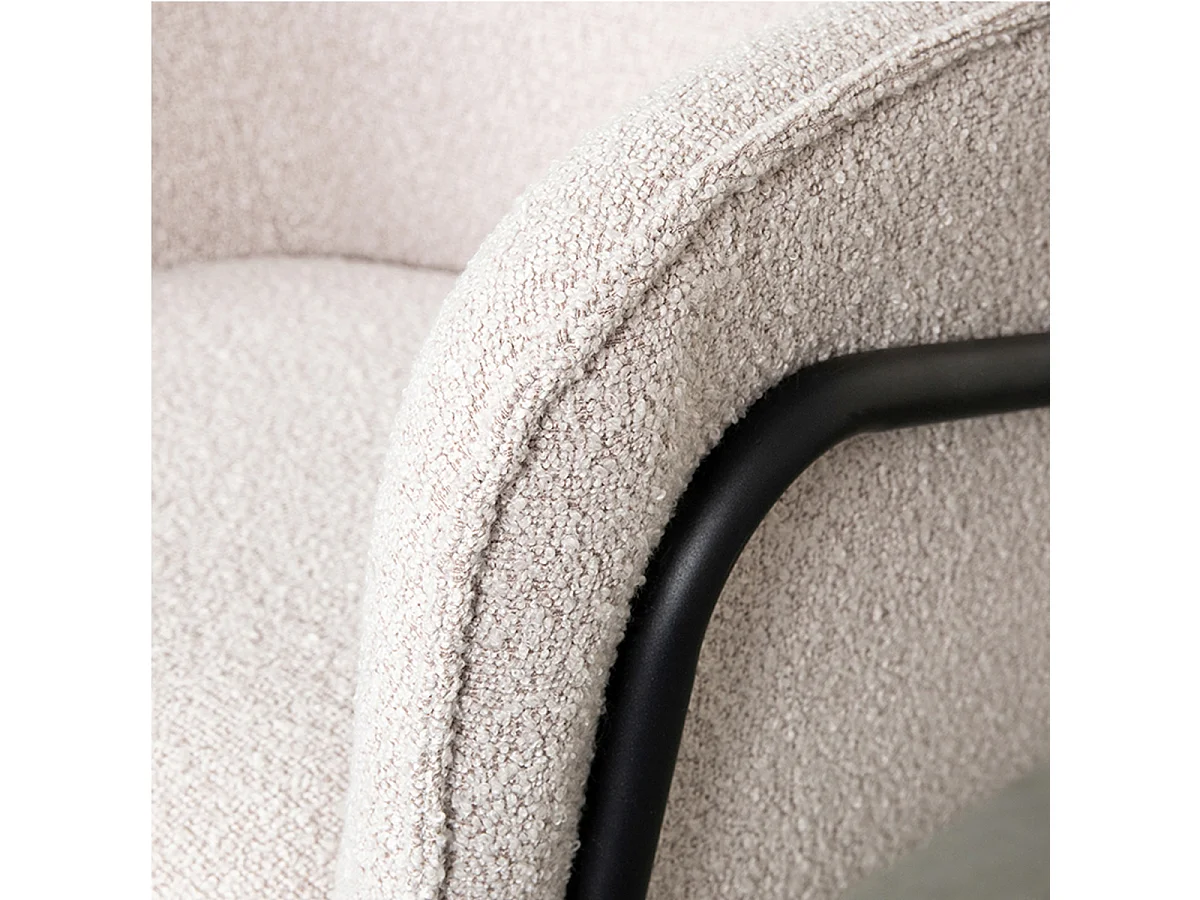Chaise de salle à manger Dexter - Naturel - Boucle - lot de 2