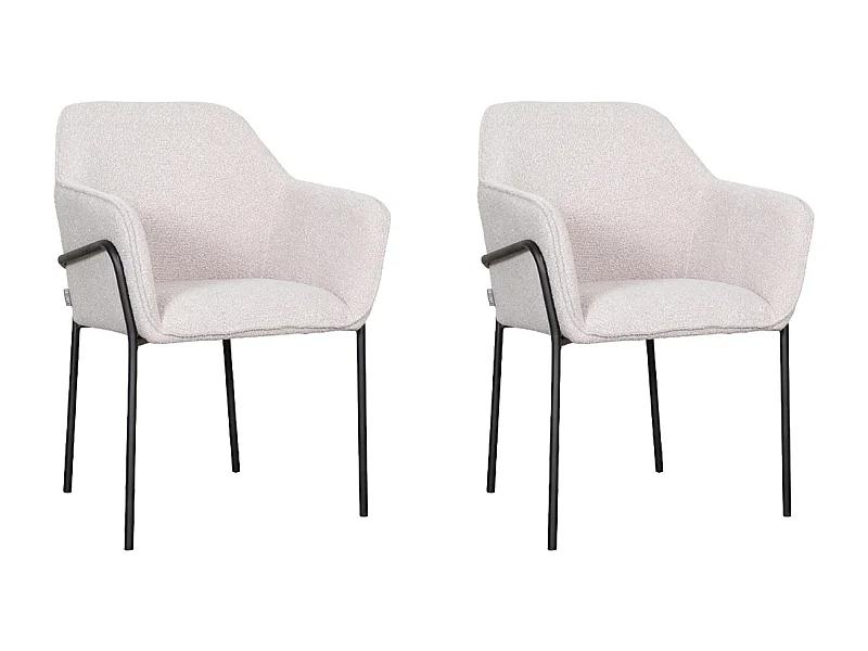 Chaise de salle à manger Dexter - Naturel - Boucle - lot de 2