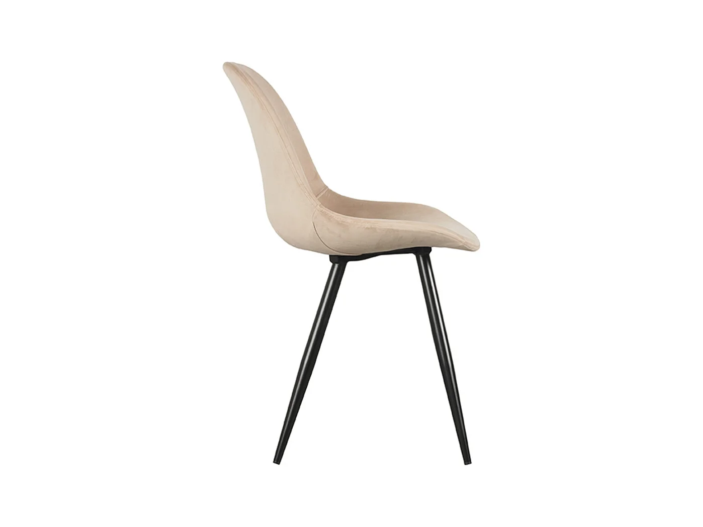 Eetkamerstoel Capri - Zand - Fluweel - set van 2