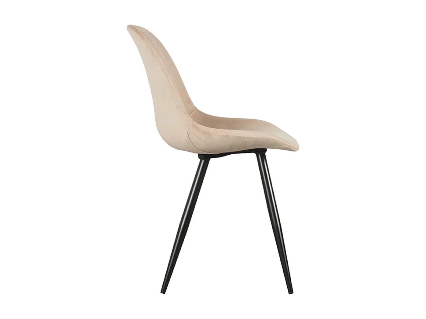 Chaise de salle à manger Capri - Sable - Velours - Lot de 2