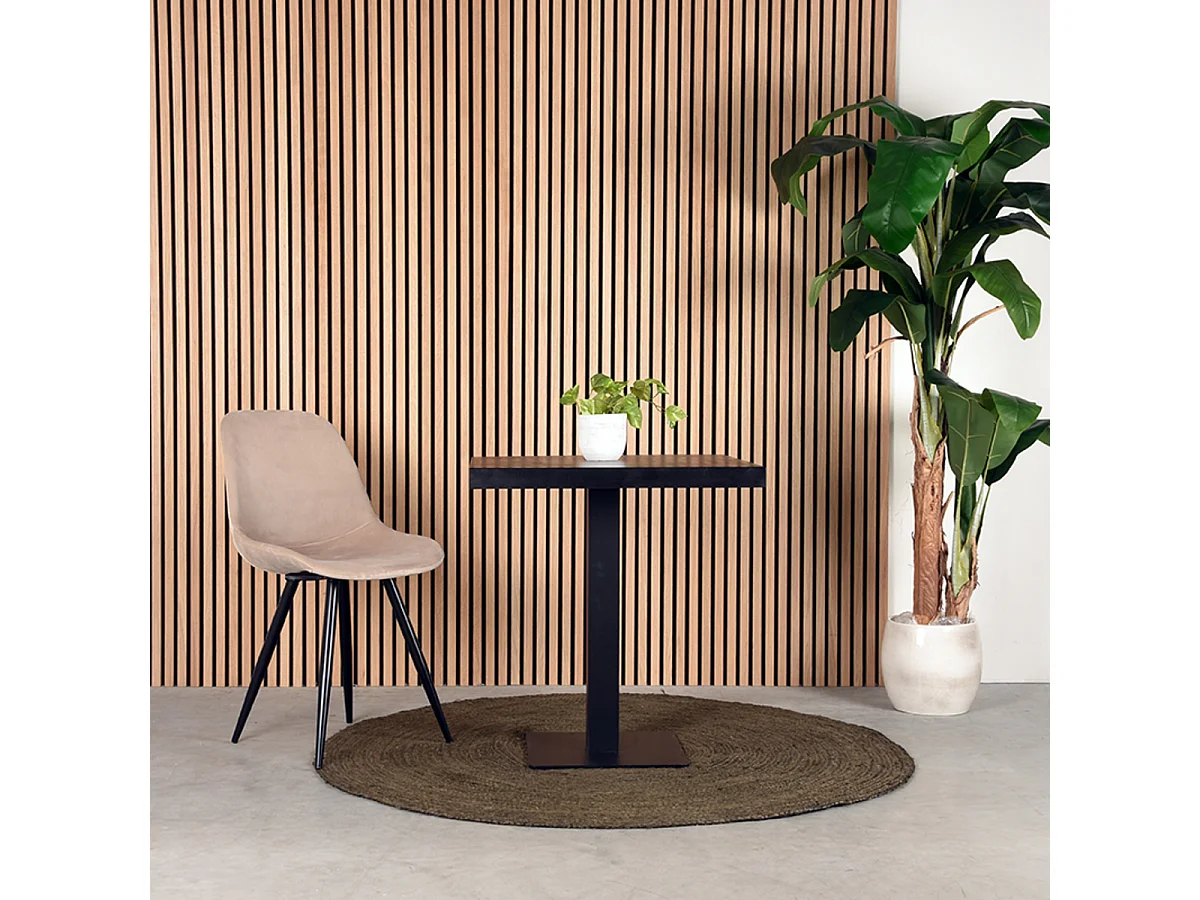 Chaise de salle à manger Capri - Sable - Velours - Lot de 2