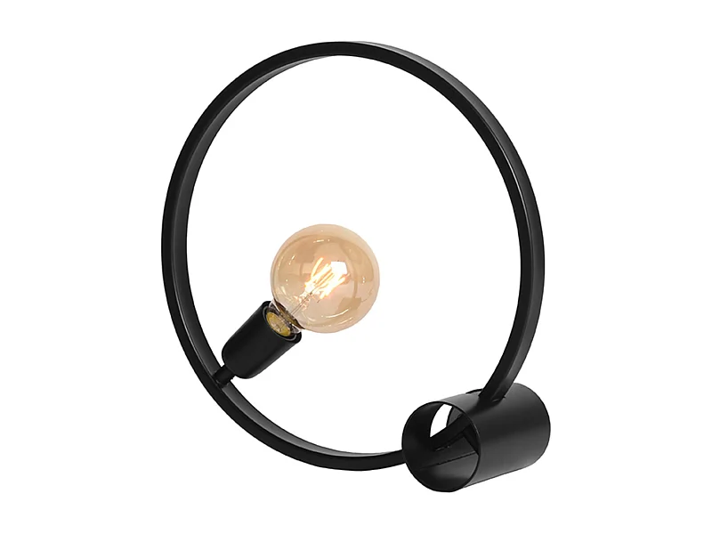 Tischlampe Ring - Schwarz - Metall