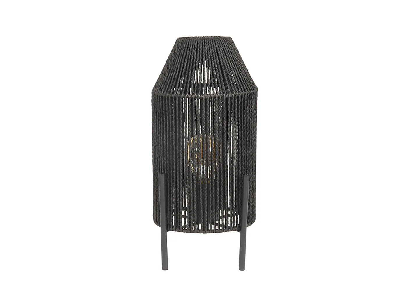 Lampe de table Ibiza - Noir - 18x18x35 cm