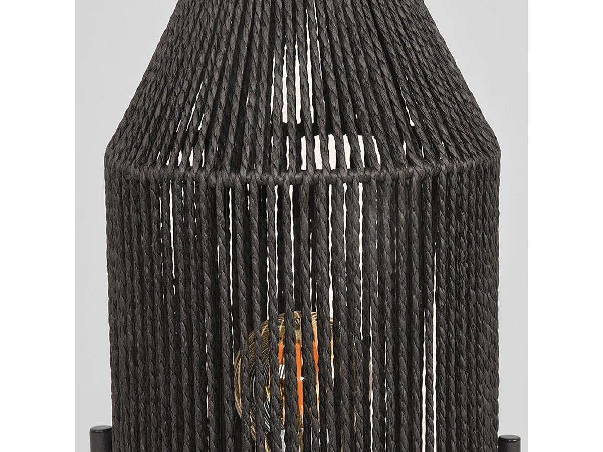 Lampe de table Ibiza - Noir - 18x18x35 cm