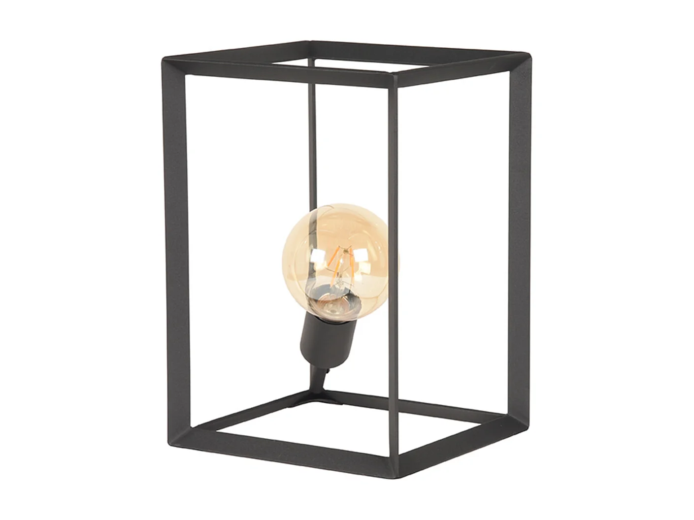 - Lámpara de mesa Tetto 20x22x31cm - Negro - Metal