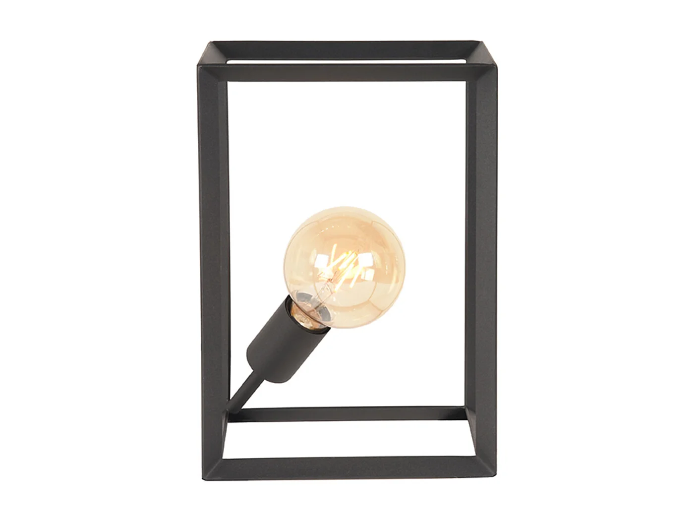 - Lámpara de mesa Tetto 20x22x31cm - Negro - Metal