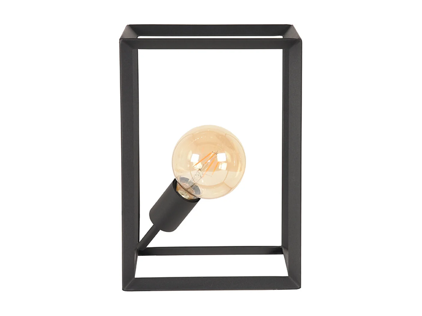 - Lámpara de mesa Tetto 20x22x31cm - Negro - Metal