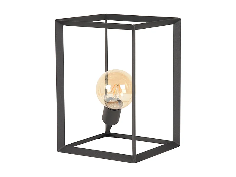 - Tischlampe Tetto 20x22x31cm - Schwarz - Metall